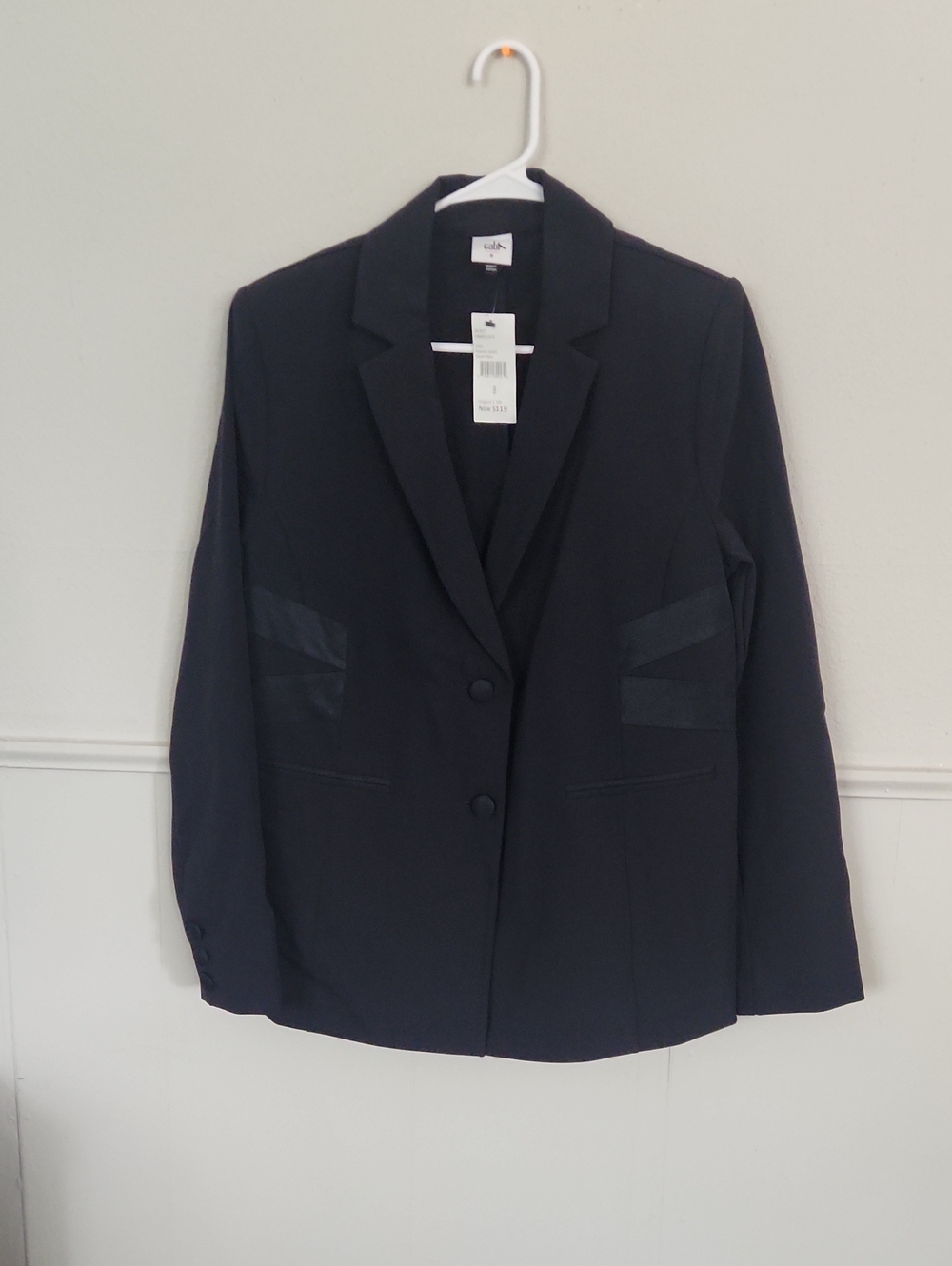 CAbi Navy Two-Button Notch Lapel Blazer